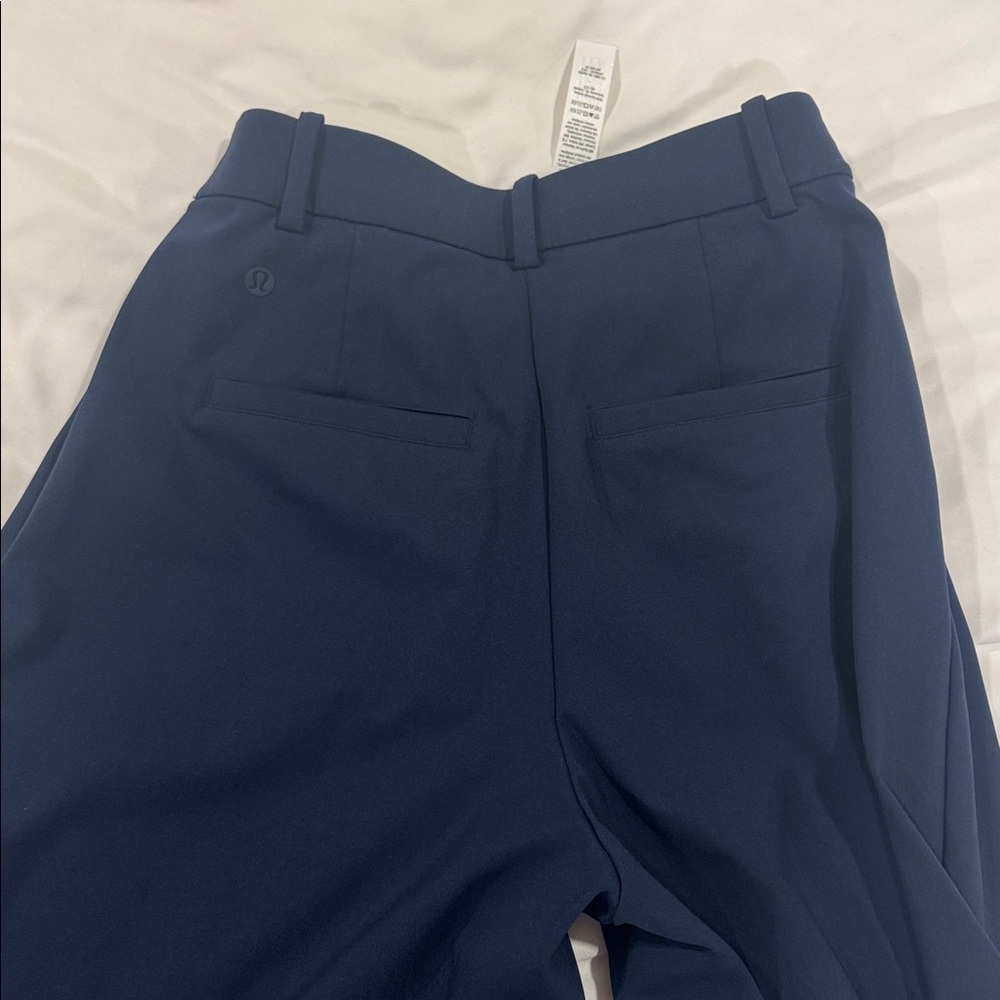 LULULEMON daydrift Navy Wide-Leg Trousers TALL Length - Picture 4 of 4